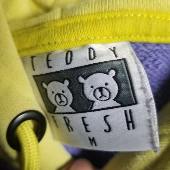 Teddy Fresh Men's Color Block Cotton Punk Hoodie Sz M - Picture 4 of 7